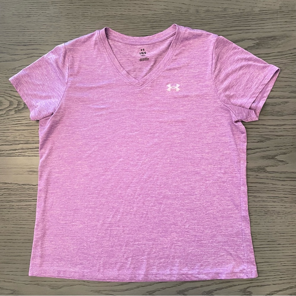 Under Armour Lavender Performance Tee, Size Large